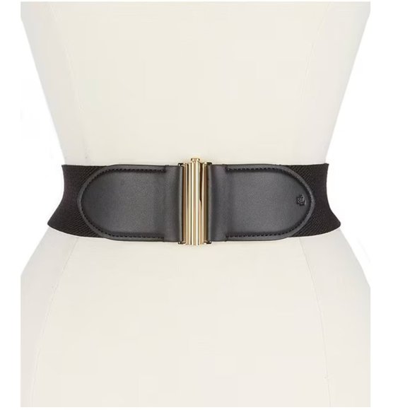 NWT Ralph Lauren 2.25" Interlock Stretch black Belt - Picture 1 of 3